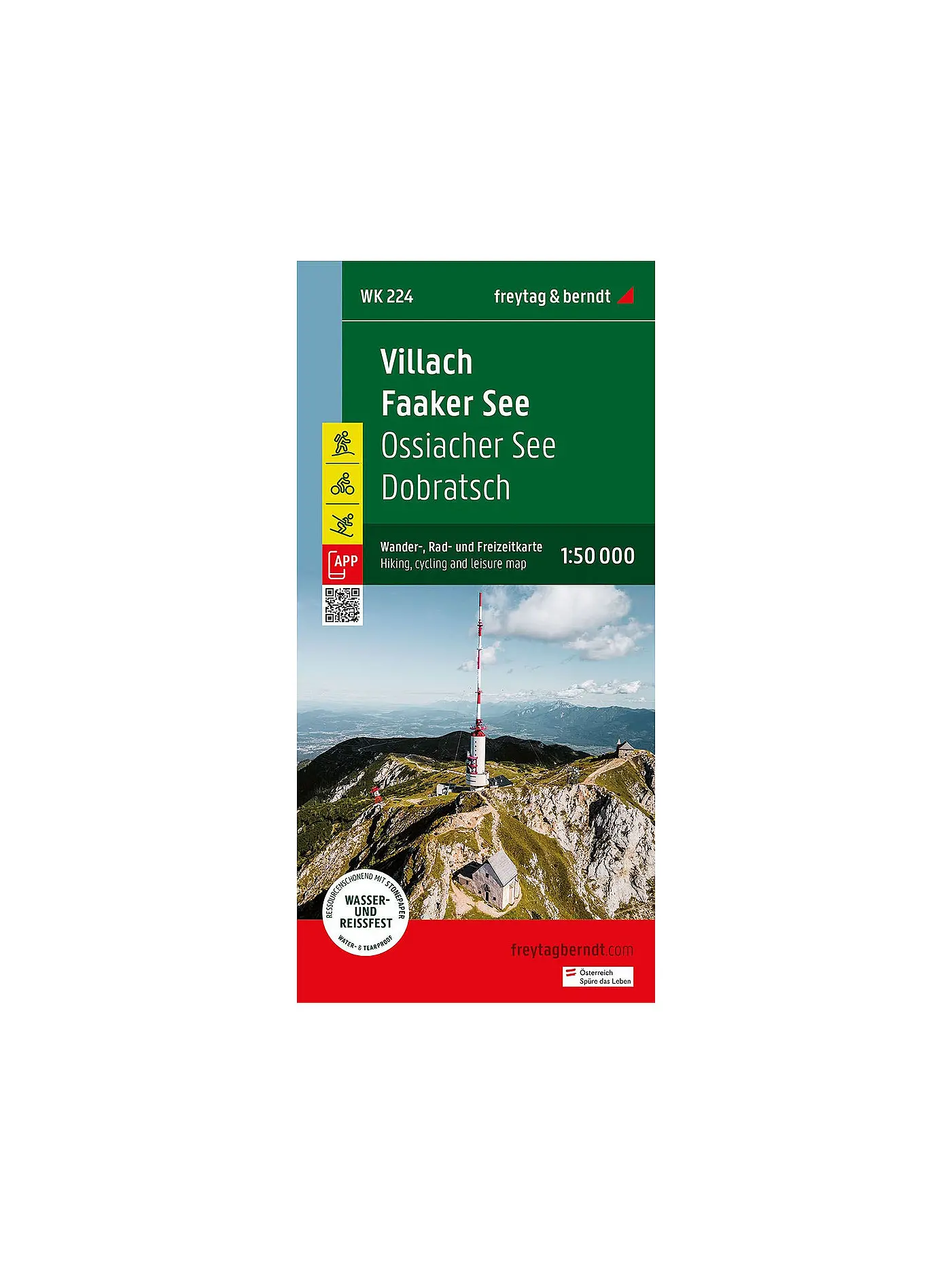 FREYTAG & BERNDT | Wanderkarte WK 224 Villach - Faaker See, 1:50.000 | 